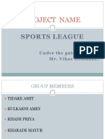 Project Name: Sports League