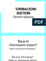 Informacioni Sistemi - Osnovni Pojmovi 01