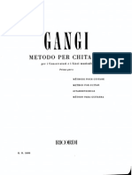 Metodo Chitarra Per Conservatori e Licei Musicali Di Mario Gangi - Parte Prima (Ed Ricordi)