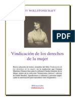 Vindicación de Los Derechos de La Mujer 1792 Extractos PDF