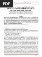 A Review On Improving Authentication Methods For IEEE 802.11 Wireless LAN