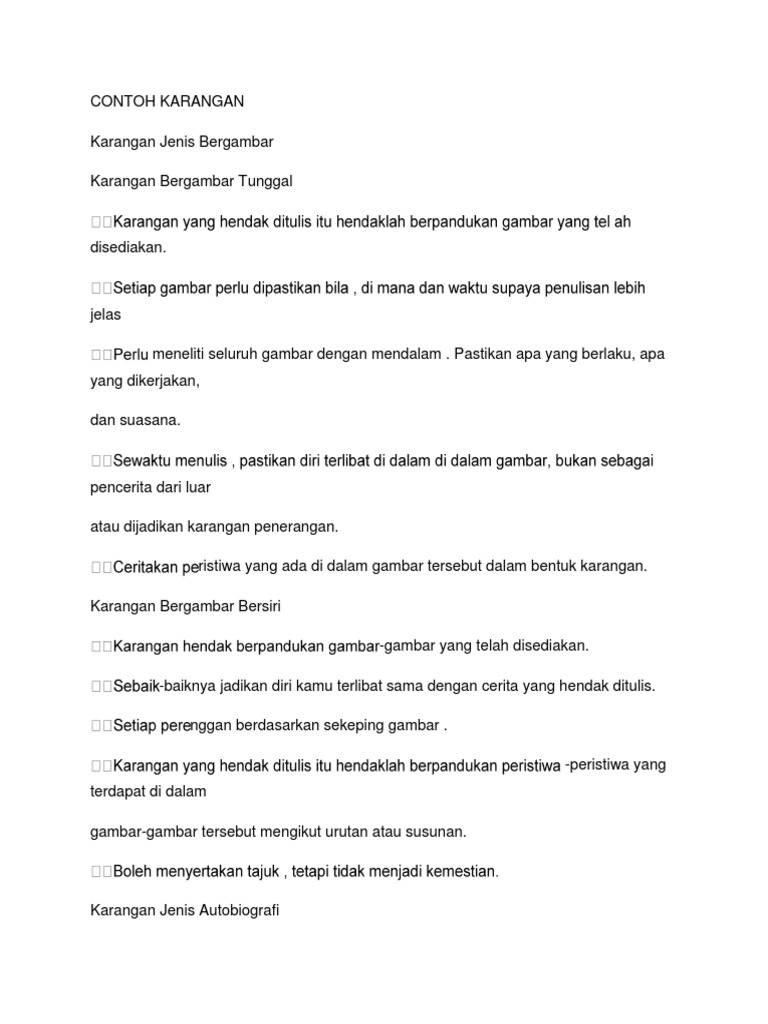 Bahagian B Contoh Karangan 2 Pdf