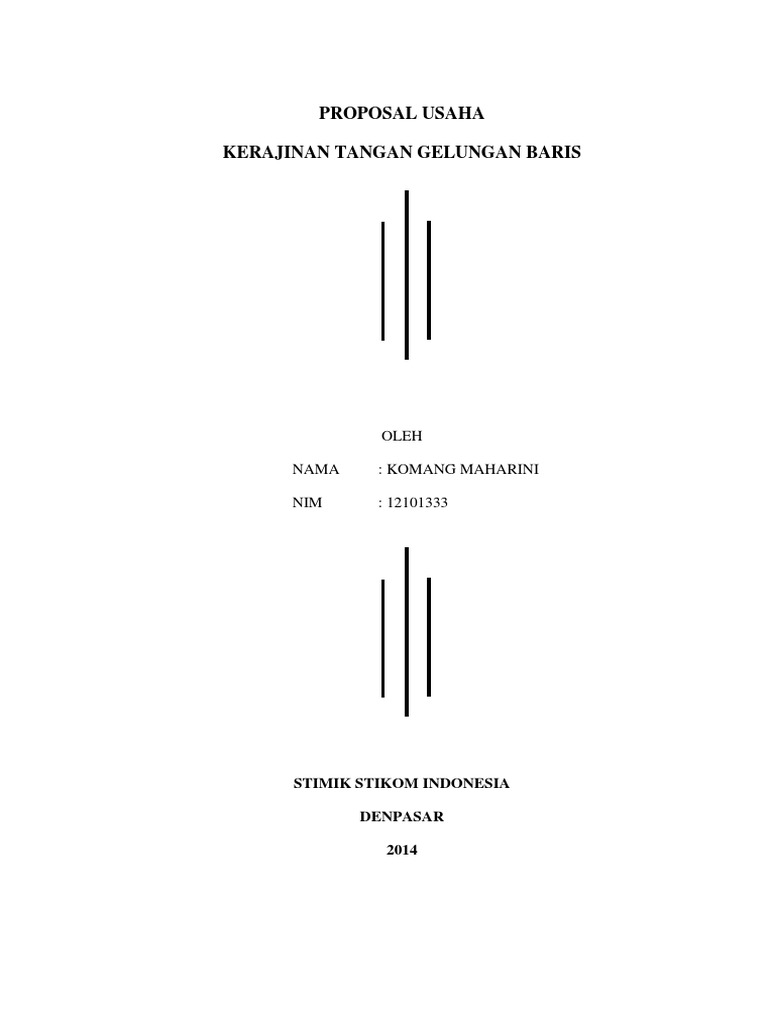 Proposal Usaha Kerajinan Gelungan Docx