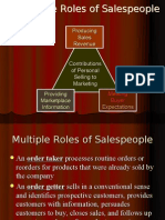 Role of Sales Person, Organisation Structure