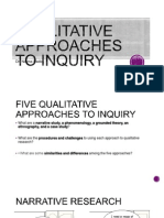 WEEK 5- Five Qualitative Approaches to Inquiry