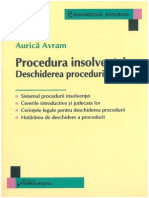 PROCEDURA INSOLVENTEI. DESCHIDEREA PROCEDURII. AURICA AVRAM.pdf