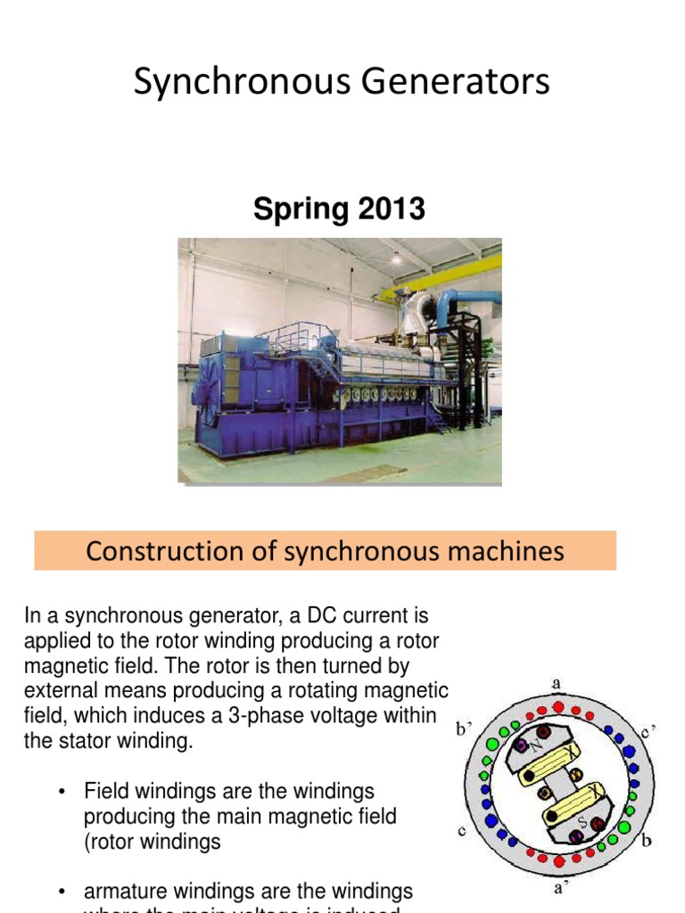 Synchronous Generators 1 | PDF | Quantity | Mechanical Engineering