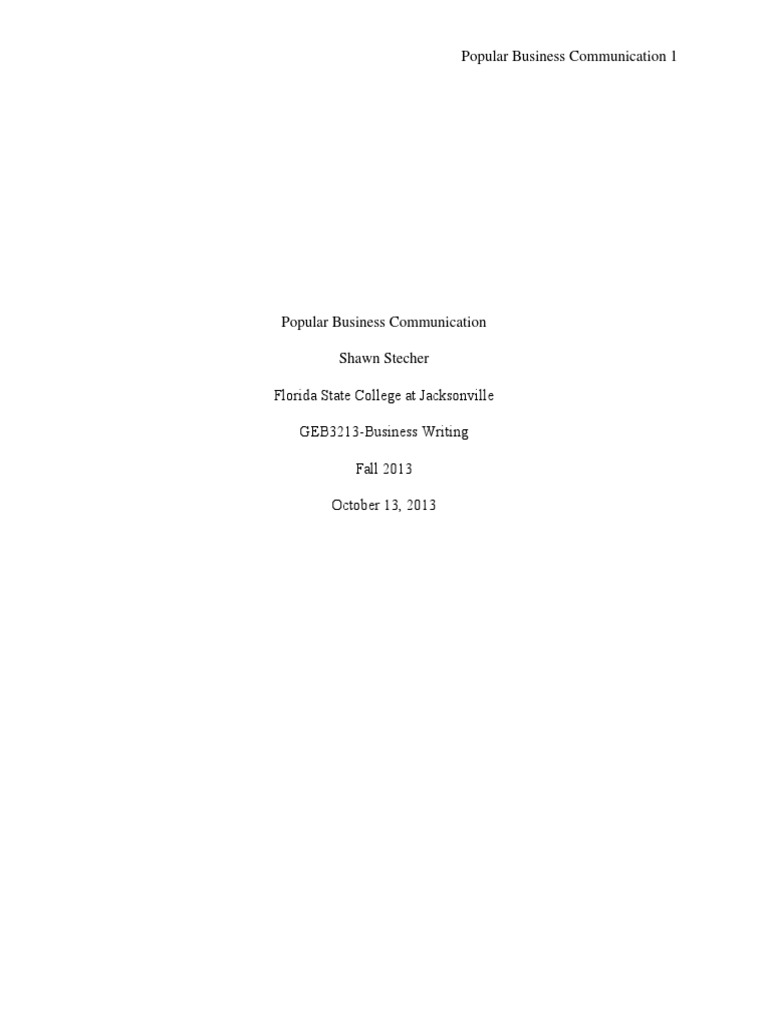 Popular Communication in Business Today Final | PDF | Instant Messaging ...