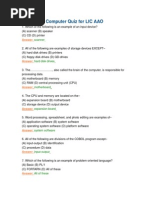 Computer Quiz For LIC AAO