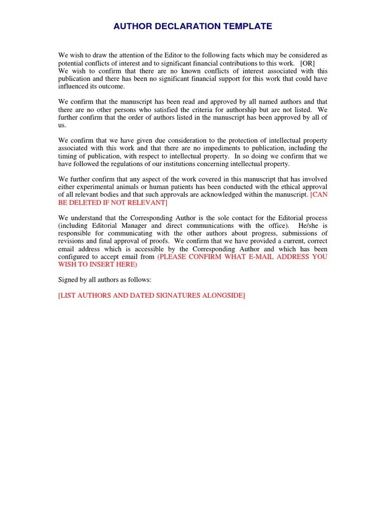 Example - Conflict of Interest Form PDF | PDF | Conflict Of 