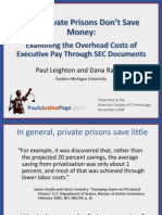 Why Private Prisons Do Not Save Money