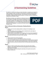 Outlining and Summarizing Guidelines