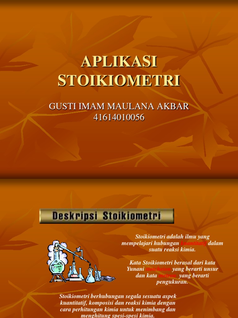 Pengenalan Stoikiometri dalam Kimia | PDF | Metode & Bahan Ajar