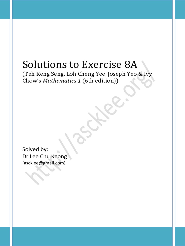 Exercise 8A | PDF