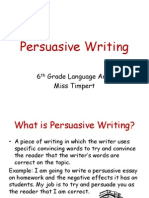 Persuasive Writing