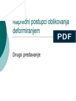 Napredni Postupcioblikovanjadeformiranjem II