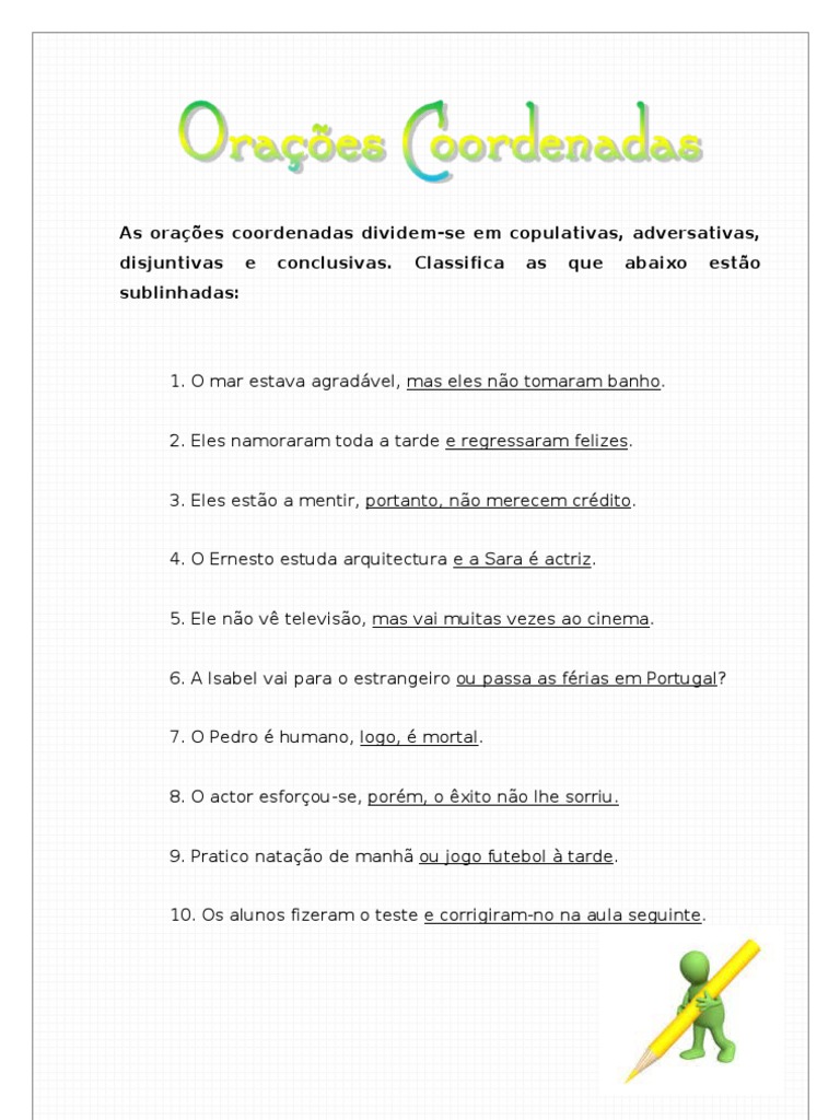 Classifique As Orações Coordenadas Segundo O Código Expresso Abaixo