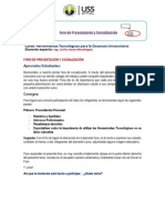 Foro de Presentación y Socialización PDF