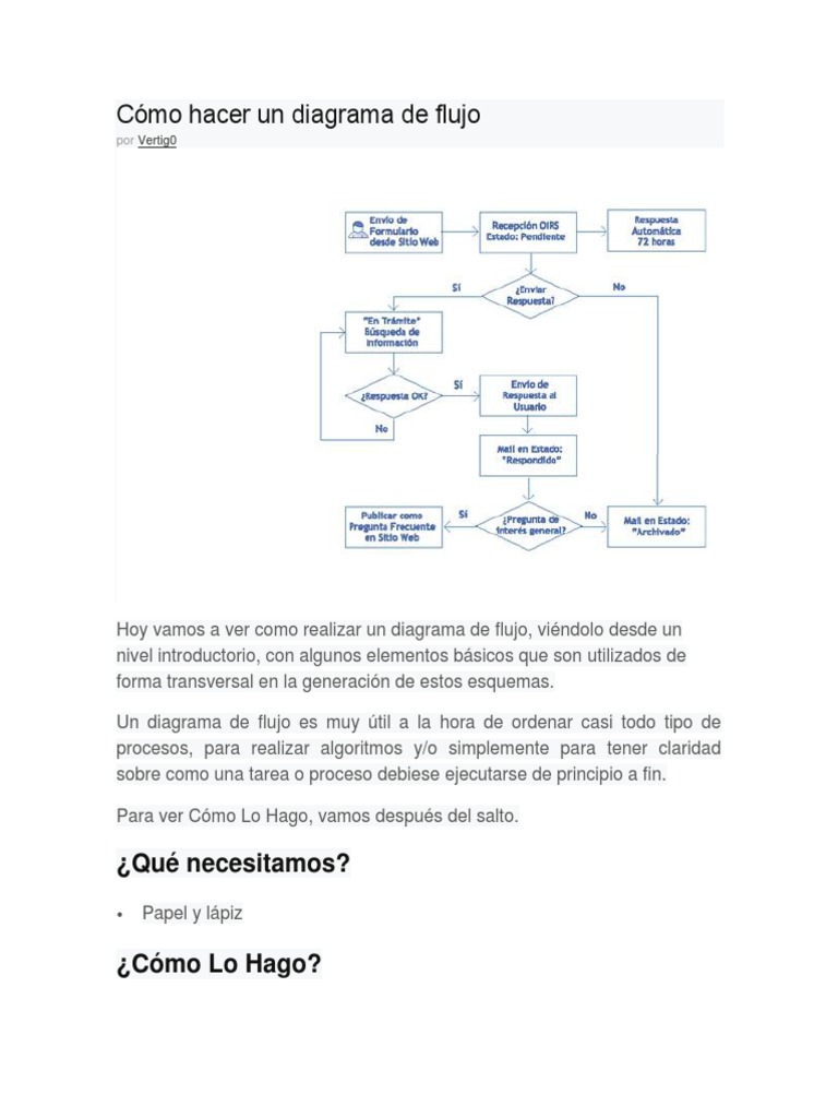 Cómo hacer un diagrama de flujo | PDF | Áreas de informática ...