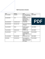TQM Presentations Schedule: Date Roll Nos. Topic Time