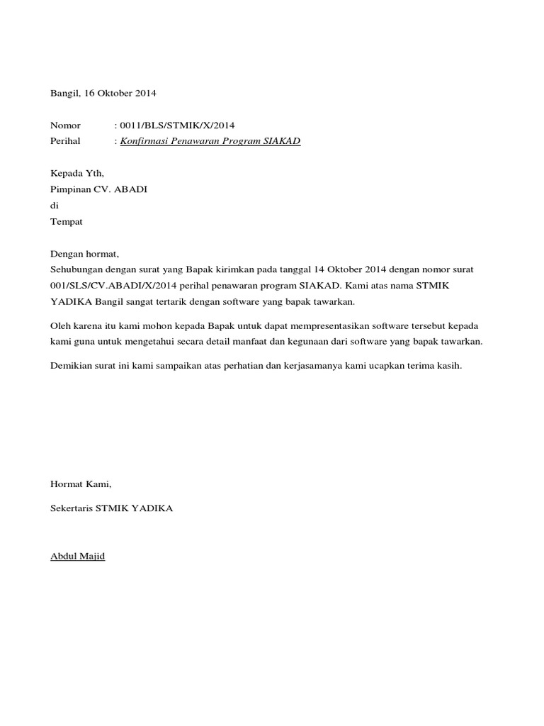 Download 62+ Contoh Surat Full Block Style Terbaru Gratis