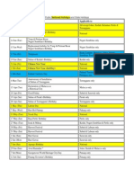 Date Holiday Applicable To: Public National Holidays and State Holidays