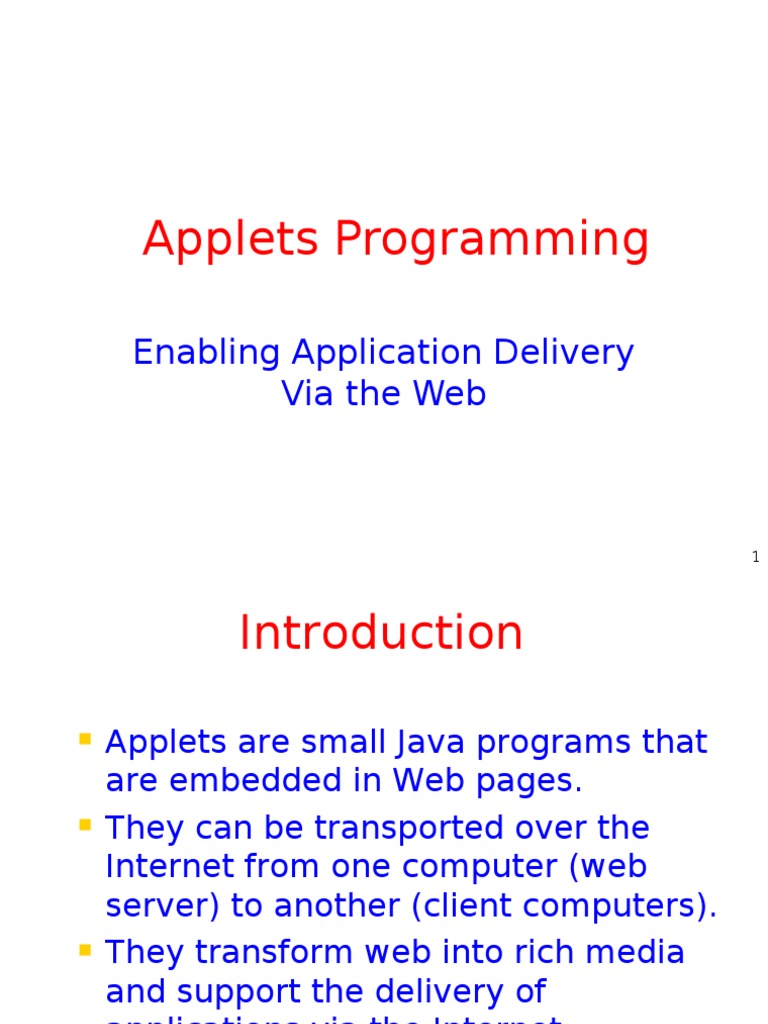 Applets Programming | PDF | Java (Programming Language) | Software ...