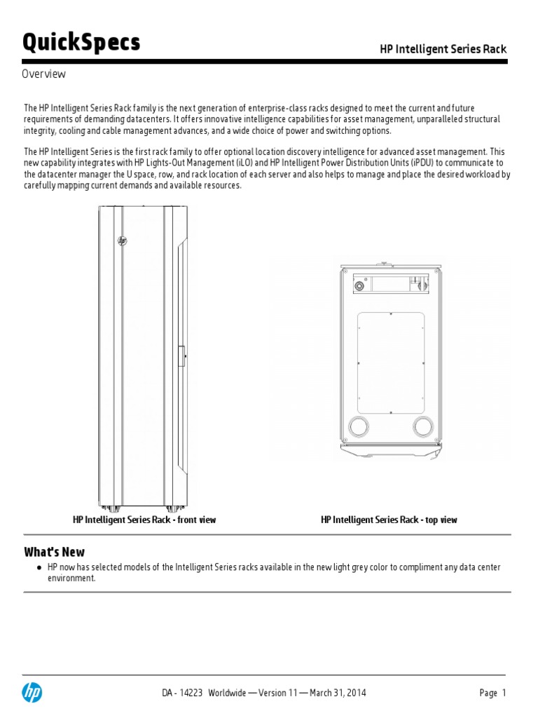 HP Racks | PDF | Electric Power Distribution | Hewlett Packard