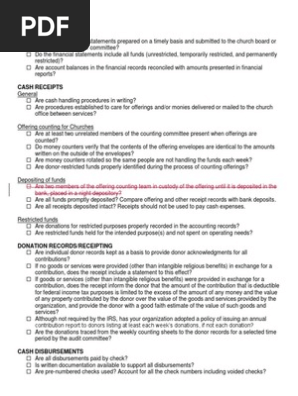 Internal Audit Checklist
