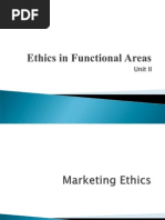 Unit II - Ethics in Functional Areas