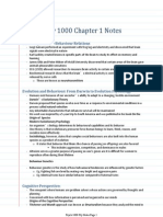 Full Exam Study Notes Psychology 1000