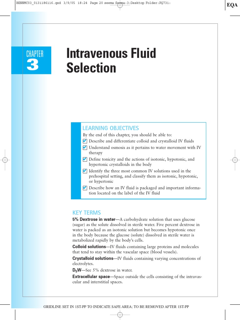 IV Fluids: Types and Uses Explained | PDF | Intravenous Therapy ...