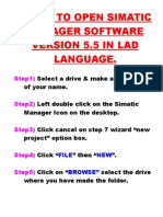Steps To Open Ladder Language