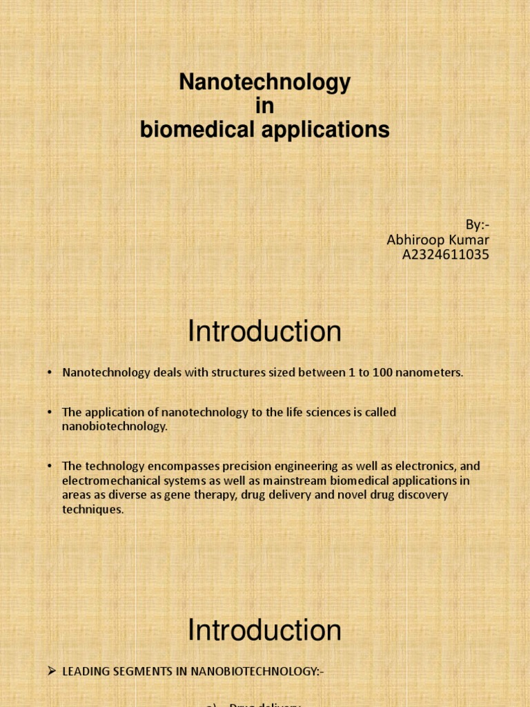 Nanotechnology in Biomedical Applications PDF Brain Biology