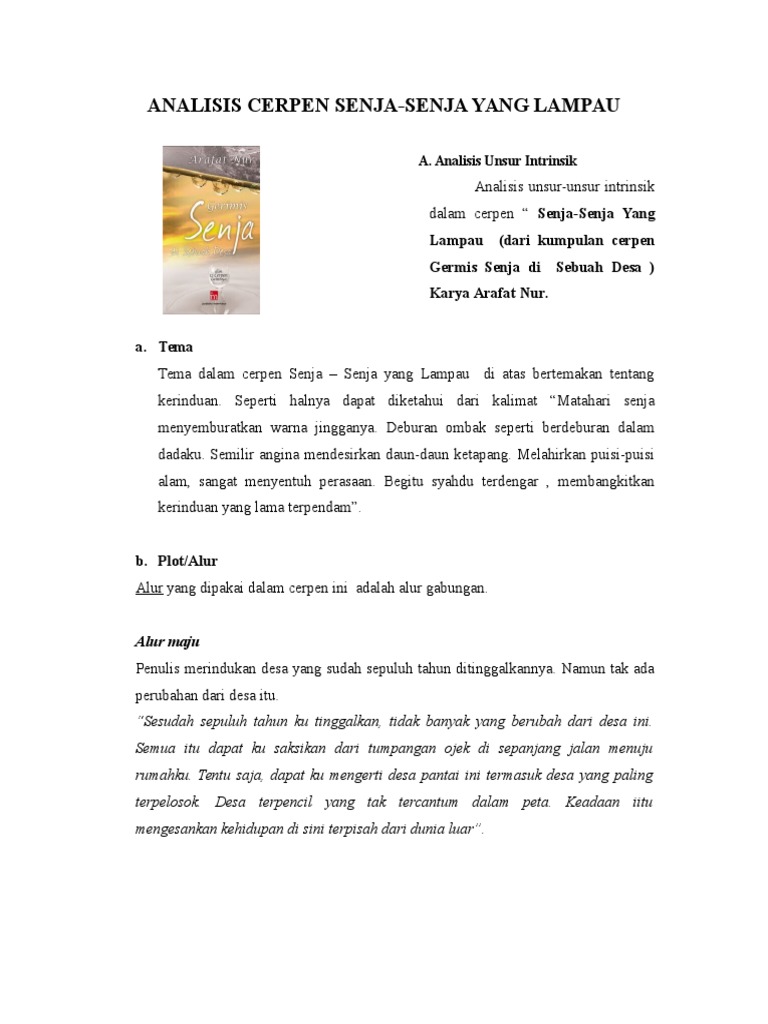 Analisis Cerpen Senja Doc