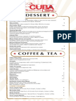 Cuba Libre Dessert Menu