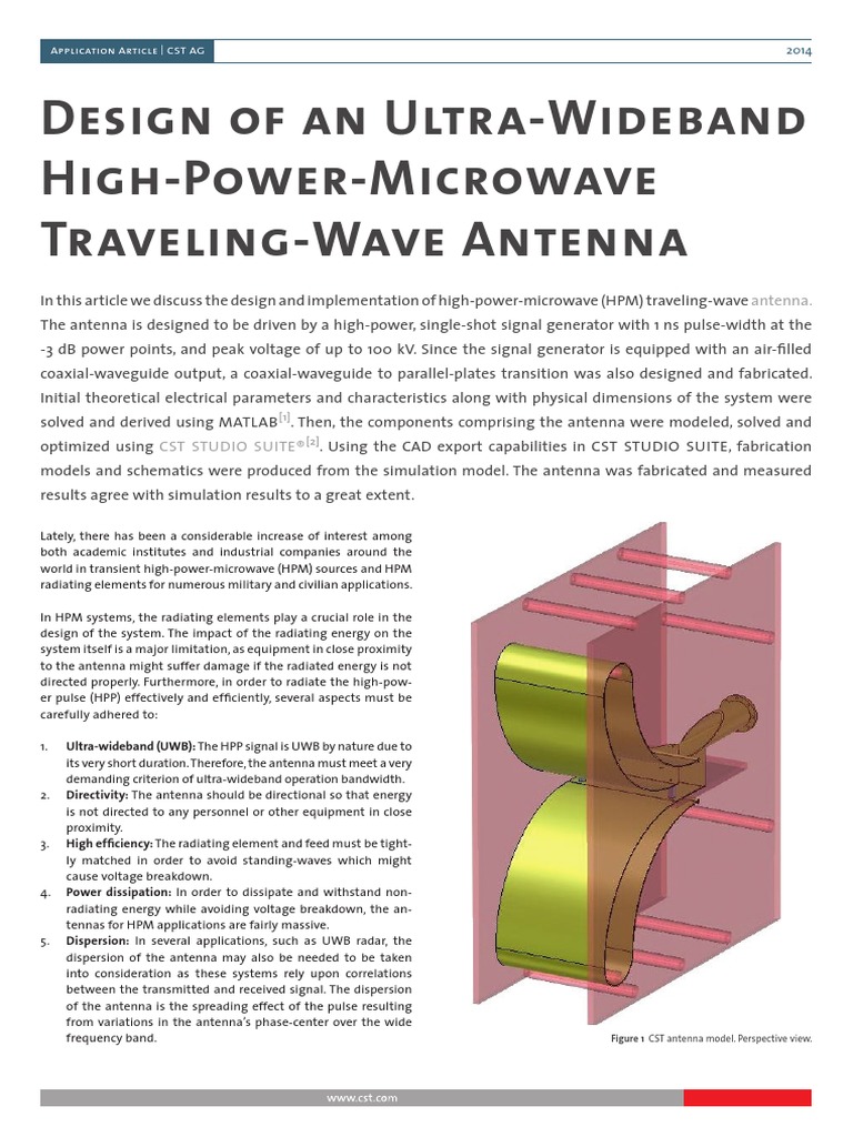 CST Application Note Ultra Wideband High Power Microwave