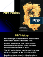 HIV Notes: HIV Particles (Grey) Covering A White Blood Cell