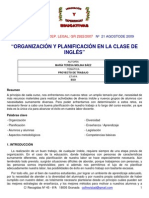 Planificación y Organización en La Clase de Inglés PDF