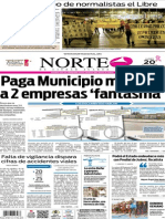 Periódico Norte Edición Impresa Del Día 20 de Octubre de 2014