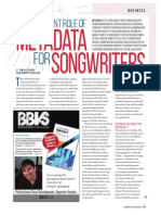 The important role of metadata for songwriters