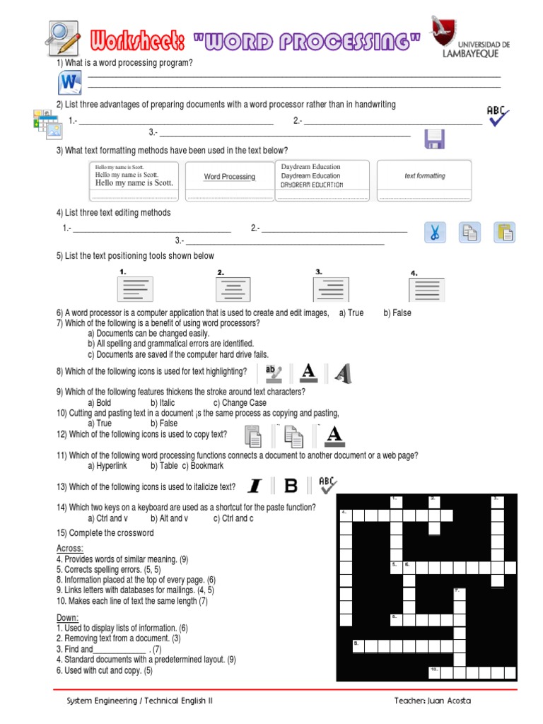 Word Processing EXAM.pdf | Word Processor | Microsoft Word