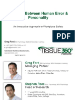 The Link Between Human Error & Personality: An Innovative Approach To Workplace Safety