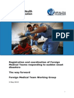FMT Working Group 2013 - Registration and Coordination of FMTs Responding To Sudden Onset Disasters - The Way Forward PDF