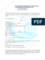 Faktor Integrasi Persamaan Diferensial Linier Orde1 Pada RC