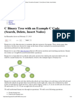 C Binary Tree With An Example C Code (Search, Delete, Insert Nodes)
