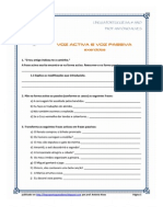 LÍNGUA PORTUGUESA, 8ºANO - Voz Activa e Voz Passiva - Exercícios (Parte 2) PDF