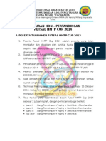 Peraturan Non - Pertandingan Futsal HMTP Cup 2014