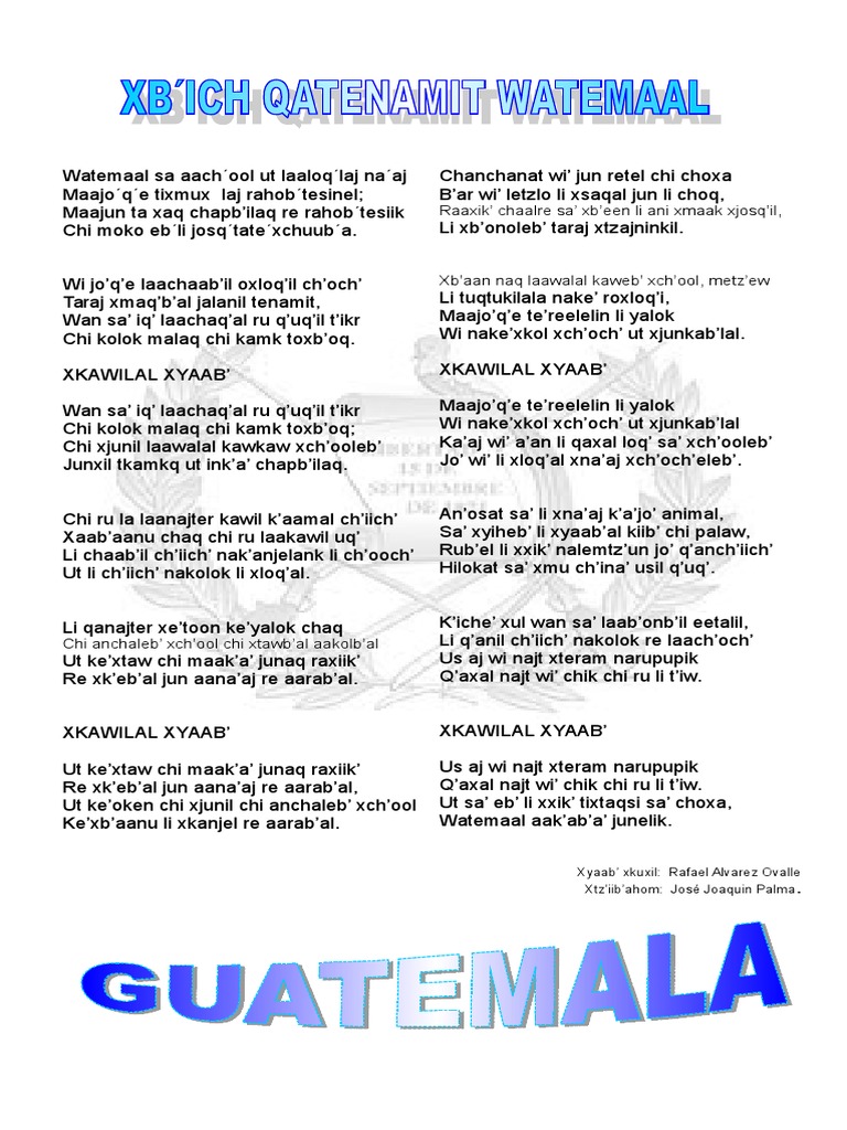 Himno Nacional Q Eqchi 1 Doc