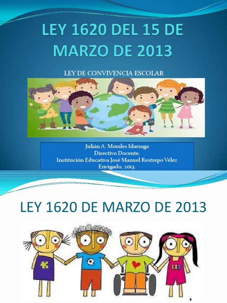 Presentación Ley 1620 de 2013 PDF | PDF | Acoso cibernético | Sicología
